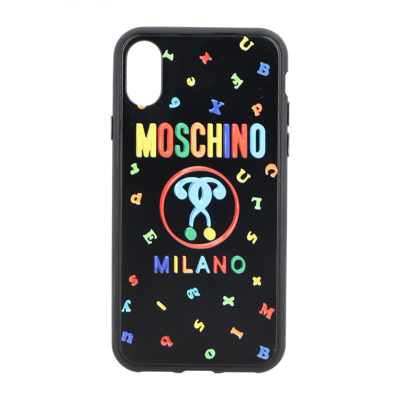 Shop Moschino Letter Logo Iphone X Case In Black