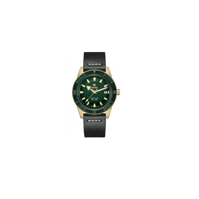 Shop Rado Captain Cook Automatic Green Dial Mens Watch R32504315 In Brown / Gold / Gold Tone / Green / Rose / Rose Gold Tone