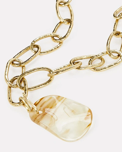 Shop Ulla Johnson Sefina Resin Chain Link Necklace In Pink