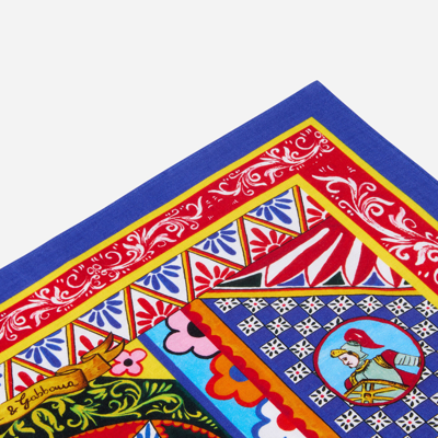 Dolce & Gabbana Set Linen Placemat And Napkin In Multicolor