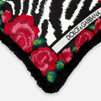 Dolce & Gabbana Embroidered Cushion Small In Multicolor