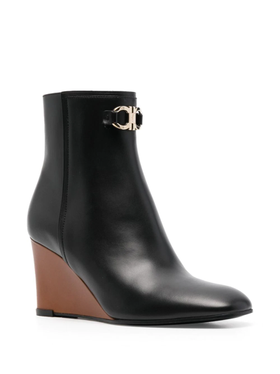 Ferragamo Woman Ankle Boots Black Size 8 Calfskin In Black