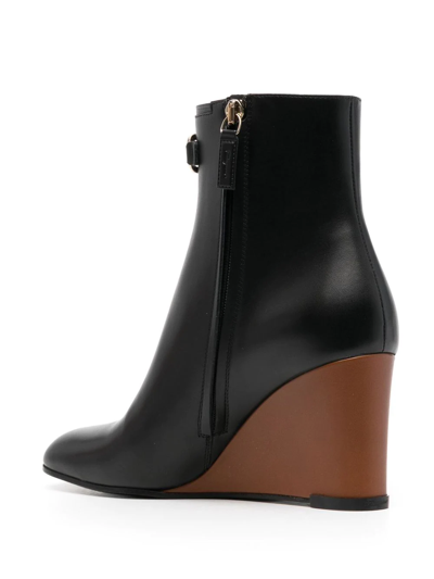 Ferragamo Woman Ankle Boots Black Size 8 Calfskin In Black