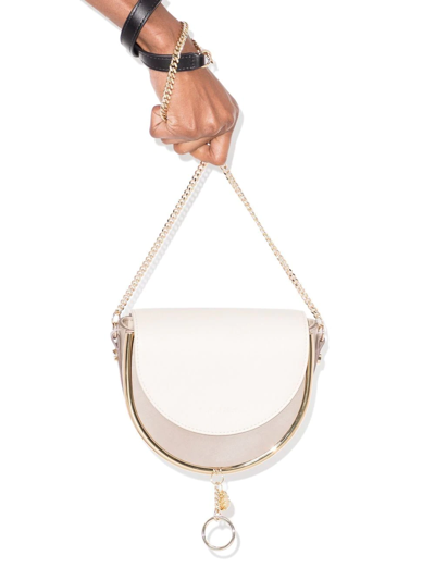 Shop See By Chloé Mara Saddle Crossbody Bag In Neutrals