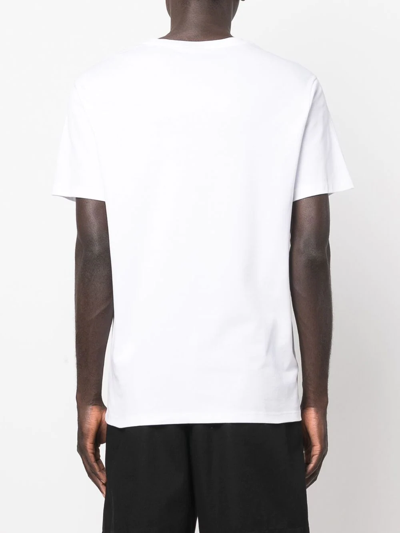 Shop Billionaire Logo-print Cotton T-shirt In White