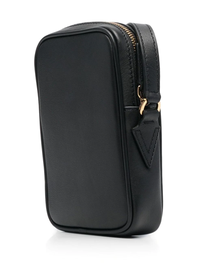 Versace Medusa Plaque Black Messenger Bag In Black
