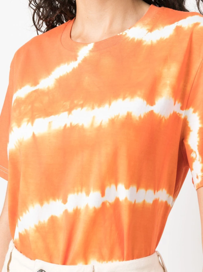 Shop Semicouture Tie-dye Print T-shirt In Orange