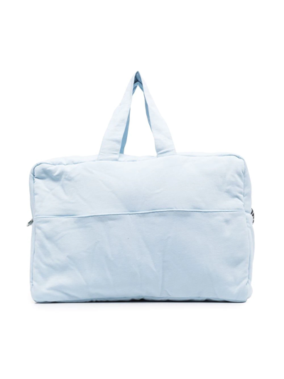 Shop Philipp Plein Junior Embroidered-logo Baby Changing Bag In Blue