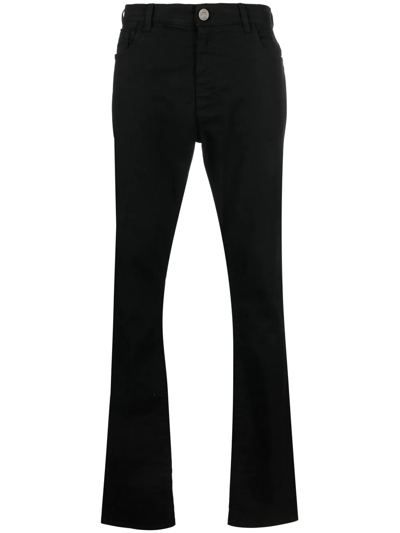 Shop Billionaire Straight-cut Istitutional Jeans In Black