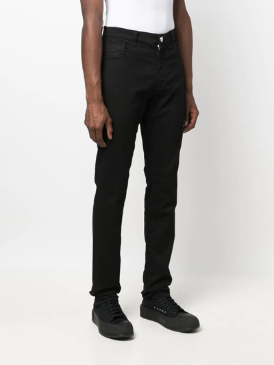 Shop Billionaire Straight-cut Istitutional Jeans In Black