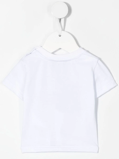 Shop Philipp Plein Junior Tiger-print Logo T-shirt In White