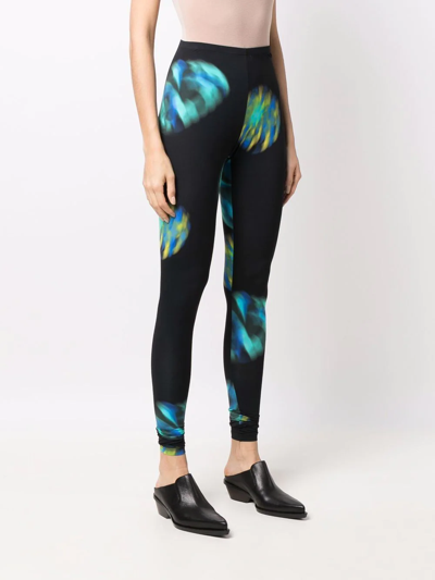 Shop Nina Ricci Graphic-print Leggings In Black