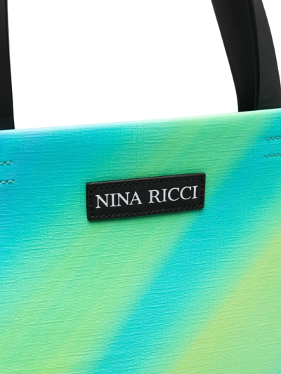 Shop Nina Ricci Large Coated Canvas Tote Bag In Blue