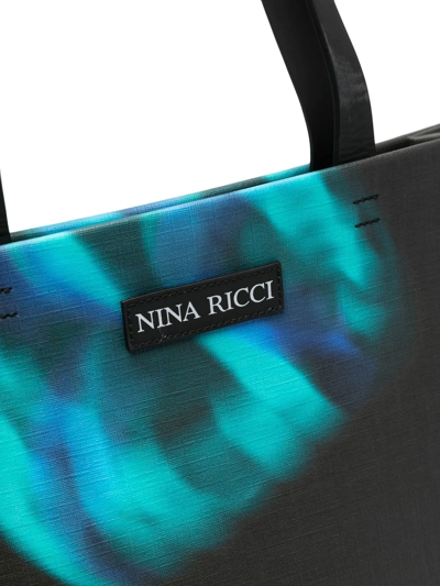 Shop Nina Ricci Large Coated Canvas Tote Bag In Black