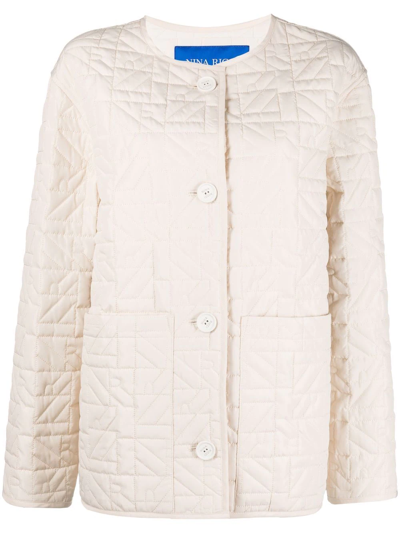 Shop Nina Ricci Quilted Boxy Jacket In Neutrals