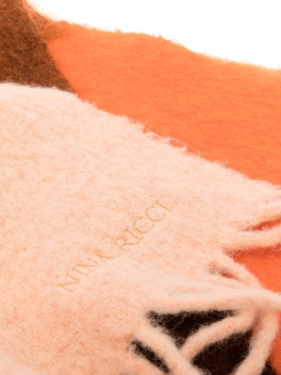 Shop Nina Ricci Gradient-effect Felted Scarf In Orange