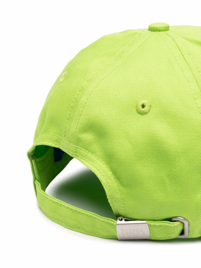 Shop Nina Ricci Logo-embroidered Twill Cotton Cap In Green