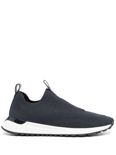 Shop Michael Kors Miles Slip-on Sneakers In Blue