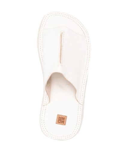 Moma Stitch-detail Leather Sandals In White