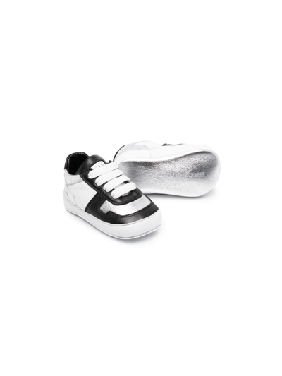 Shop Philipp Plein Newborn Lace-up Sneakers In White