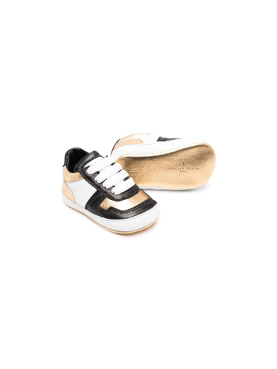 Philipp Plein Newborn Lace-up Sneakers In White