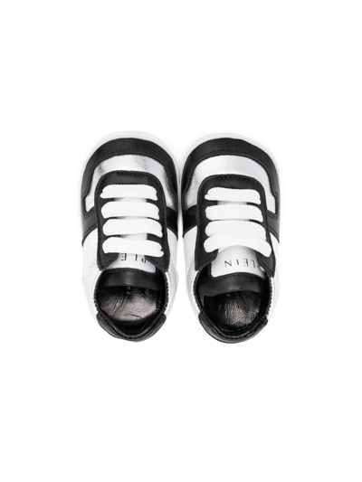 Shop Philipp Plein Newborn Lace-up Sneakers In White