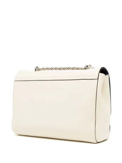 Shop Mulberry Medium Lily Leather Shoulder Bag In White