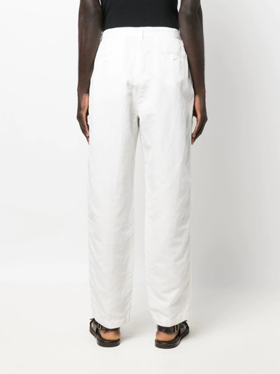 Shop Orlebar Brown Dunmore Straight-leg Trousers In White