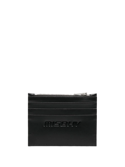 Misbhv Embossed Monogram Cardholder In Black