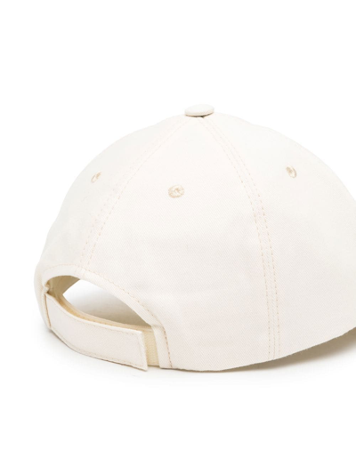 Shop Palm Angels Embroidered Logo Cap In Neutrals