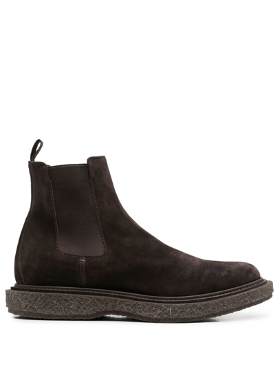 Shop Officine Creative Bullet Suede Chelsea Boots In Brown