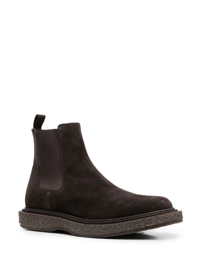 Shop Officine Creative Bullet Suede Chelsea Boots In Brown