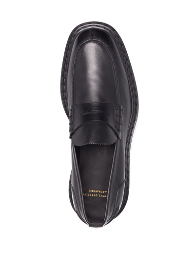 Shop Officine Creative Pistols 006 Leather Loafers In Black