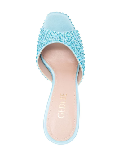 Shop Gedebe Jerry Crystal-embellished Platform Sandals In Blue