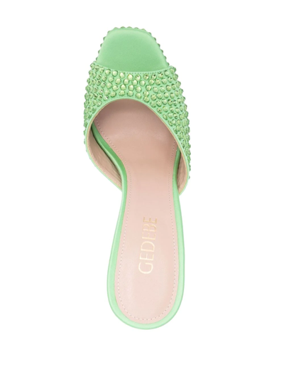 Shop Gedebe Jerry Crystal-embellished Sandals In Green