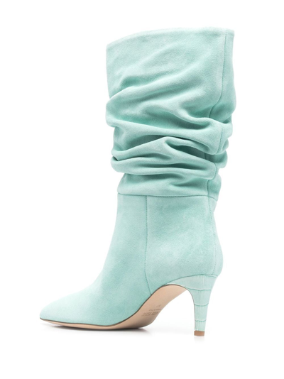 Shop Paris Texas 70mm Pointed-toe Slouchy Boots In Green
