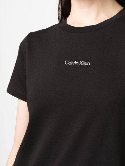 Shop Calvin Klein Micro Logo T-shirt In Black
