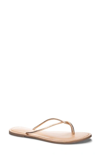 Shop Chinese Laundry Camisha Flip Flop In Gold