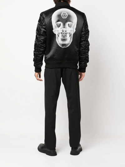 Shop Philipp Plein Skull-print Bomber Jacket In Black