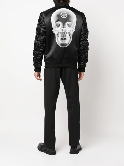 Philipp Plein Skull-print Bomber Jacket In Black