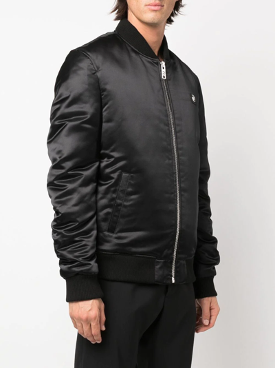 Philipp Plein Skull-print Bomber Jacket In Black