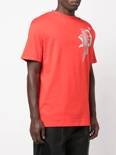 Shop Philipp Plein Skull-print Detail T-shirt In Red