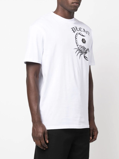 Shop Philipp Plein Chest Logo-print Detail T-shirt In White