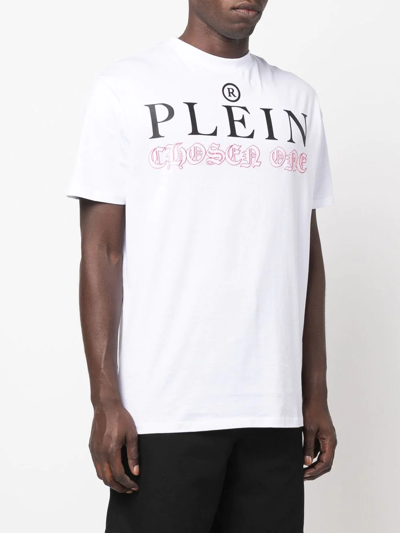 Shop Philipp Plein Logo-print Detail T-shirt In White