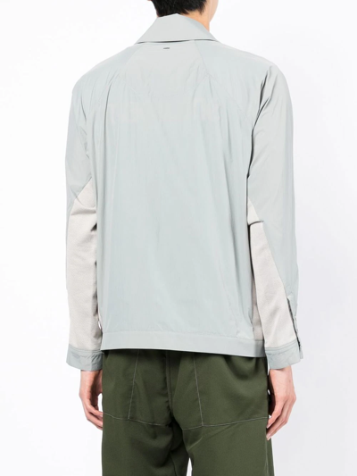 Shop Byborre Button-down Panelled Jacket In Green
