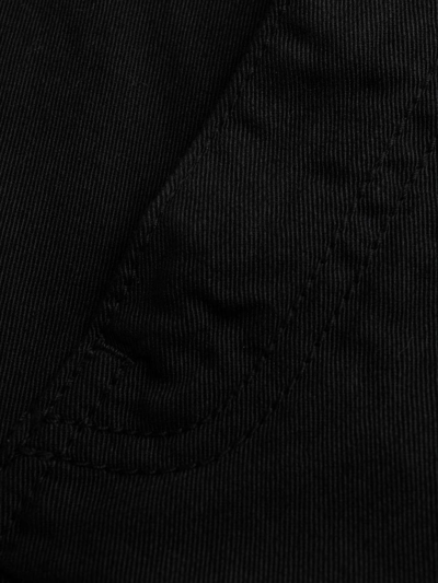 Shop P.a.r.o.s.h Tie-dye Print Denim Shorts In Black