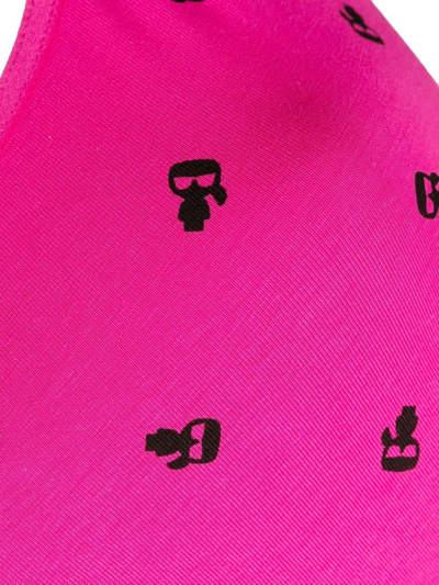 Shop Karl Lagerfeld Logo-print Pyjama Set In Pink