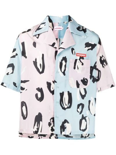 Shop Charles Jeffrey Loverboy Colour-block Short-sleeve Shirt In Pink
