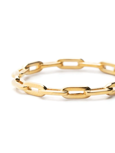 Shop Maria Black Gemma Chain Ring In Gold