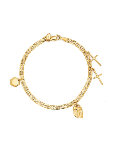 Shop Maria Black Friend Charm Bracelet In Gold